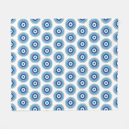 Couverture Polaire Grec Mal Eye Bleu (Devant (Horizontal))