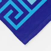 Couverture Polaire Grec Mander - Clé grecque - Nuances de bleu (Coin)