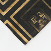 Couverture Polaire Grec Meander motif clé - or aquarelle (Coin)