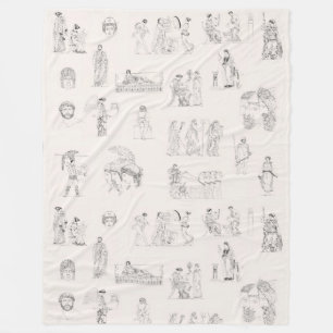 Couverture Polaire Grèce antique Classique Histoire grecque Motif