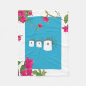 Couverture Polaire Grèce Bougainvilliers Ile grecque Moulins à vent (Devant)