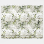 Couverture Polaire Green Bamboo Mindfulness Yoga (Devant (Horizontal))