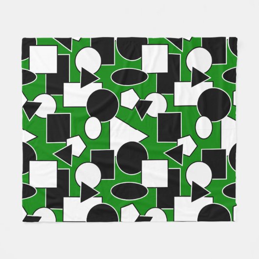 Couverture Polaire Green Bauhaus Collage (Devant (Horizontal))