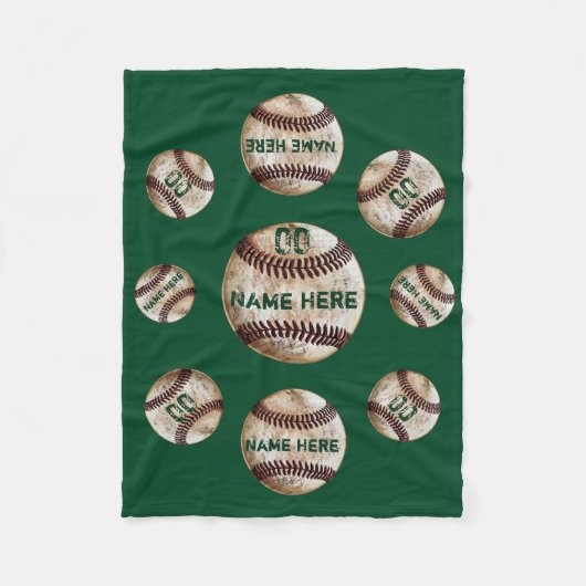 Couverture Polaire Green Cheap Baseball Blanket, Dons D'Équipe De Bas (Devant)