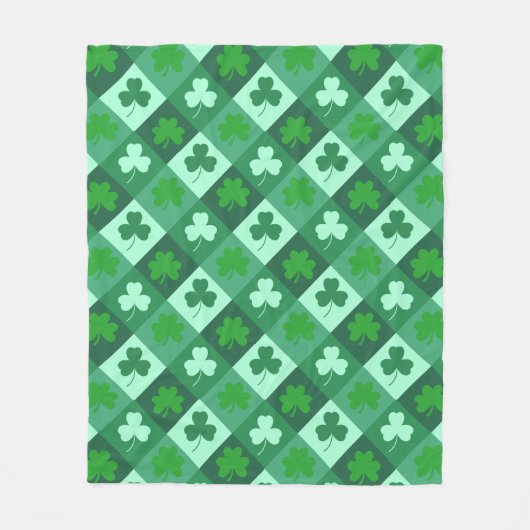 Couverture Polaire Green clover pattern for St Patricks day (Devant)