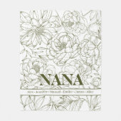 Couverture Polaire Green Custom NANA Names (Devant)