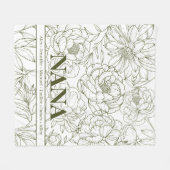 Couverture Polaire Green Custom NANA Names (Devant (Horizontal))