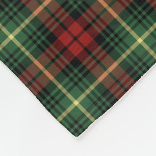 Couverture Polaire Green et Red Martin Clan Tartan