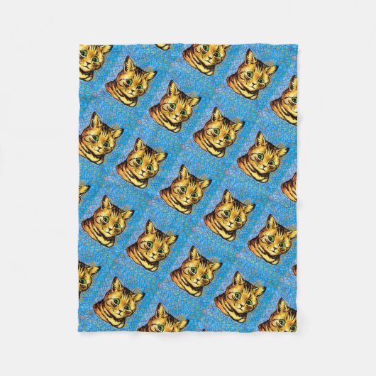 Couverture Polaire Green Eye Cat, Louis Wain (Devant)