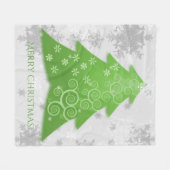 Couverture Polaire Green Festif Arbre de Noël Blanche-polaire (Devant (Horizontal))