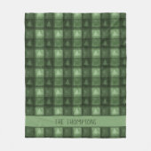 Couverture Polaire Green Fir Tree Plaid With Custom Name Christmas (Devant)