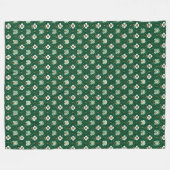 Couverture Polaire Green Floral Lattice Pattern (Devant (Horizontal))