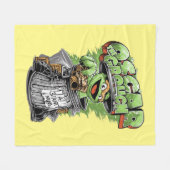 Couverture Polaire Green Garbage Monster (Devant (Horizontal))