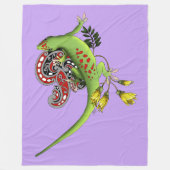 Couverture Polaire Green Gecko Tribal Purple (Devant)