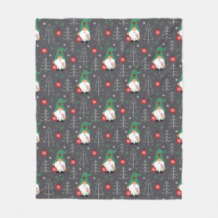 Couverture Polaire Green Gnome Arbre de Noël Motif