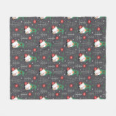 Couverture Polaire Green Gnome Arbre de Noël Motif (Devant (Horizontal))