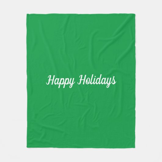 Couverture Polaire Green Happy Holidays (Devant)
