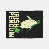 Couverture Polaire Green Irish Penguin Cute St Patricks Day Animal Lo (Devant (Horizontal))
