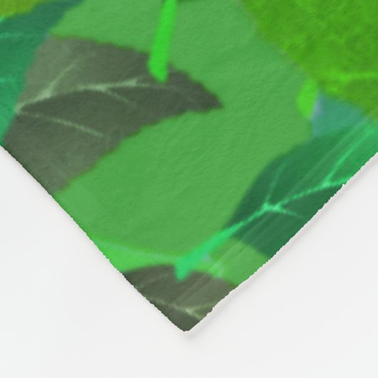 Couverture Polaire Green Leaves Pattern (Coin)