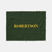 Couverture Polaire Green minimalist custom name (Devant (Horizontal))