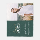 Couverture Polaire green modern script grad multi photo classe de 202 (Devant)