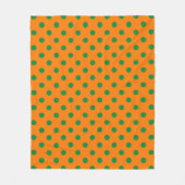 Couverture Polaire Green On Orange Pois Design Motif (Devant)
