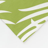 Couverture Polaire Green Palm Feuille Rainforest Motif Monogram (Coin)