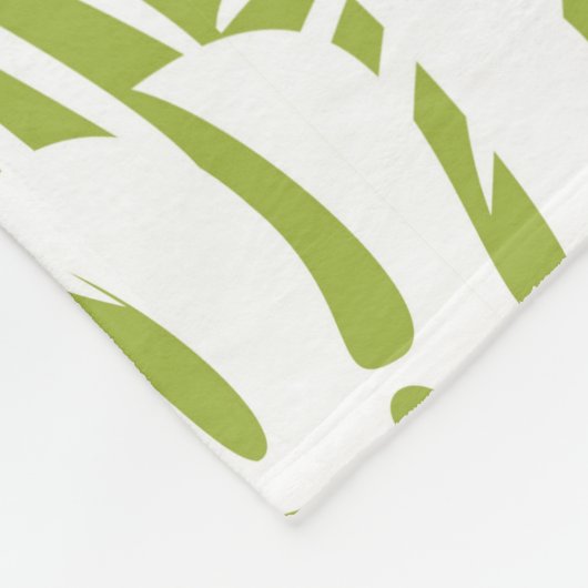 Couverture Polaire Green Palm Leaves Rainforest Pattern (Coin)