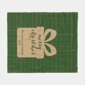 Couverture Polaire Green Plaid Christmas Festive Pattern -  (Devant (Horizontal))