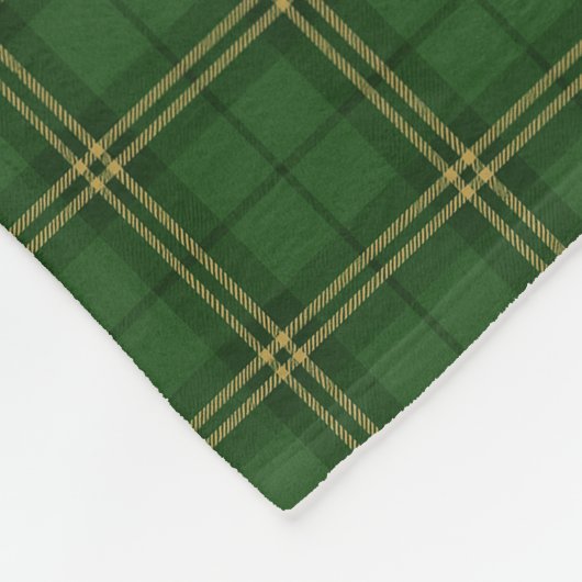 Couverture Polaire Green Plaid Christmas Festive Pattern -  (Coin)