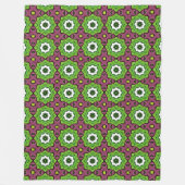 Couverture Polaire Green purple and white geometric pattern Towel (Devant)
