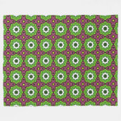 Couverture Polaire Green purple and white geometric pattern Towel (Devant (Horizontal))