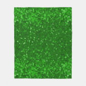 Couverture Polaire Green sparkling faux glitter pattern  (Devant)