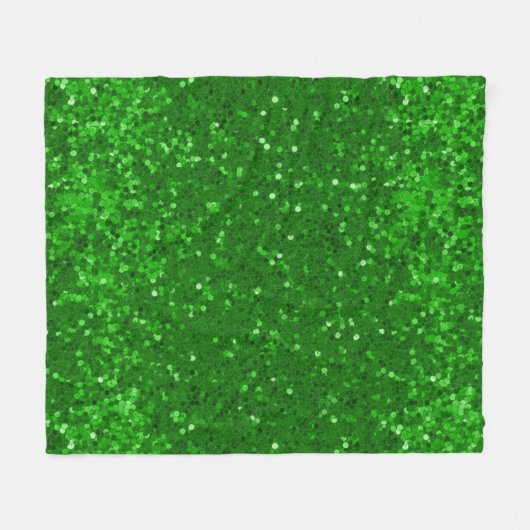 Couverture Polaire Green sparkling faux glitter pattern  (Devant (Horizontal))
