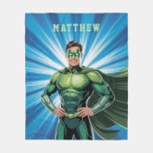 Couverture Polaire Green Superhero Boys Birthday Party Gift (Devant)