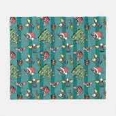 Couverture Polaire Gremlins | Motif de Noël comique (Devant (Horizontal))