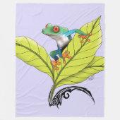 Couverture Polaire Grenouille à arbre rouge (Devant)