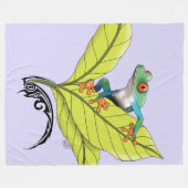 Couverture Polaire Grenouille à arbre rouge (Devant (Horizontal))