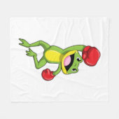 Couverture Polaire Grenouille à la boîte avec gants de boxe (Devant (Horizontal))