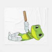 Couverture Polaire Grenouille au cricket avec chauve-souris de cricke (Devant (Horizontal))