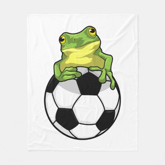 Couverture Polaire Grenouille avec balle de football (Devant)