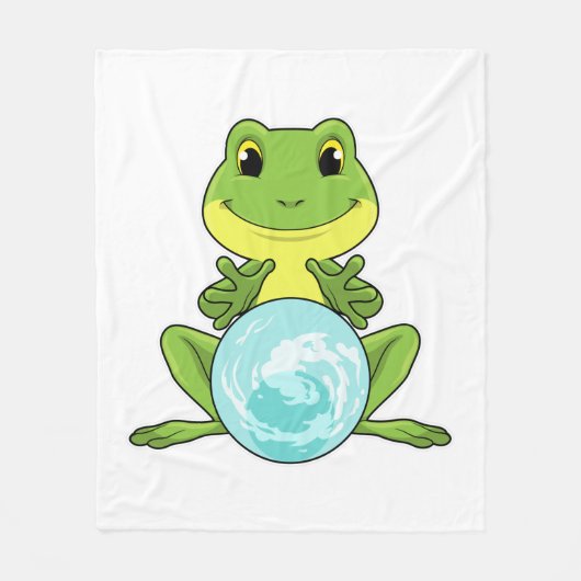 Couverture Polaire Grenouille avec boule de cristal (Devant)