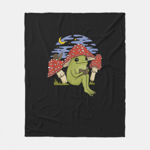 Couverture Polaire Grenouille avec chapeau de champignon - Cottagecor
