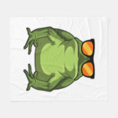 Couverture Polaire Grenouille avec lunettes de soleil (Devant (Horizontal))