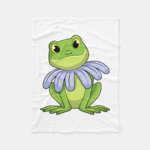 Couverture Polaire Grenouille avec marguerite