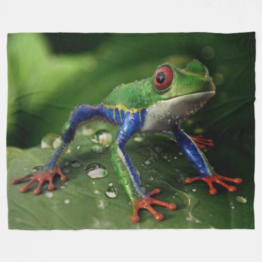 COUVERTURE POLAIRE GRENOUILLE COLORÉE (Devant (Horizontal))