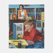 Couverture Polaire Grenouille dans la bibliothèque (Devant)