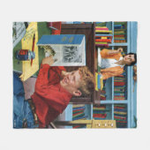 Couverture Polaire Grenouille dans la bibliothèque (Devant (Horizontal))