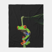 Couverture Polaire Grenouille d'arbre peinte observée par rouge (Devant)