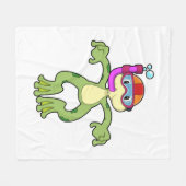 Couverture Polaire Grenouille en plongée avec tuba (Devant (Horizontal))